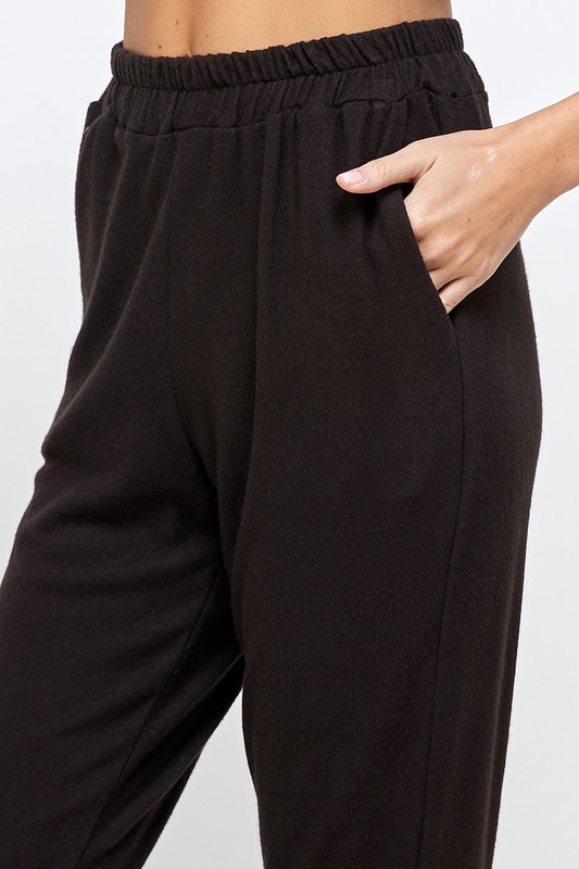 Soft Jogger Set, Solid Black