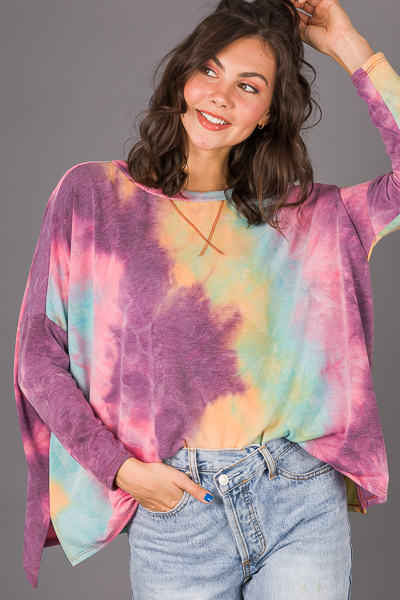 Boxy Tie Dyed Pullover