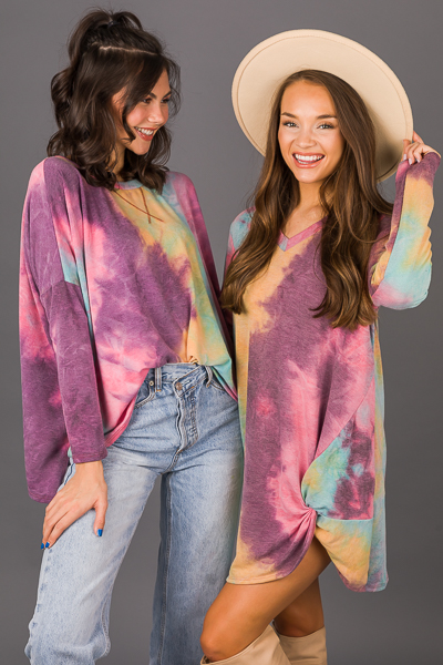 Boxy Tie Dyed Pullover