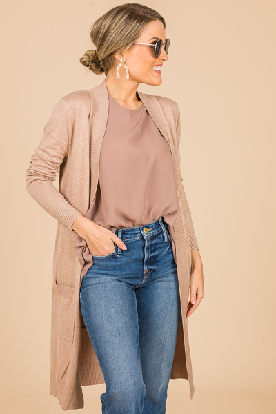 Easy Living Cardigan, Khaki