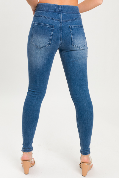 Elyse Denim Leggings, Medium Blue