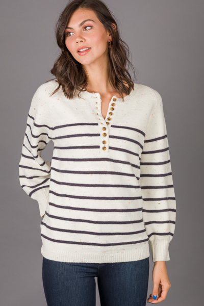 Stripes and Speckles Sweater