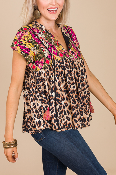 Wild One Embroidery Top