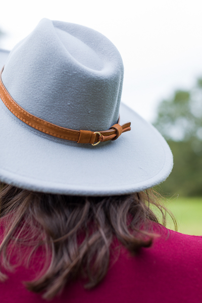 Wide Brim Hat, Light Grey