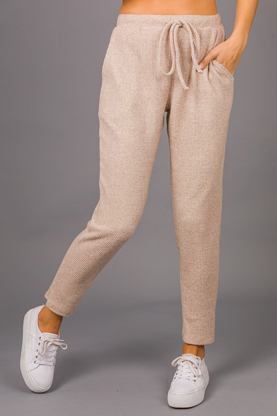 Cozy Thermal Pants, Taupe