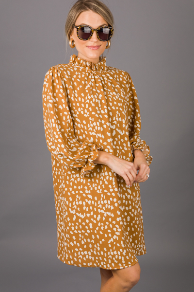 Speckled Dress, Camel
