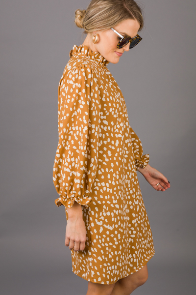 Speckled Dress, Camel