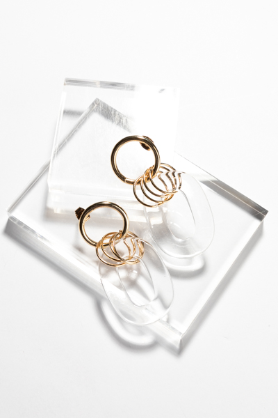 Clear Ovals Earring