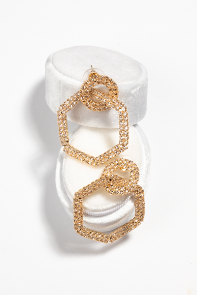 Hex Pave Earring