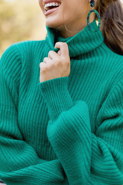 Connor Rib Sweater, Green
