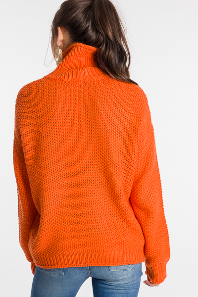 Bright Chunky Sweater, Orange
