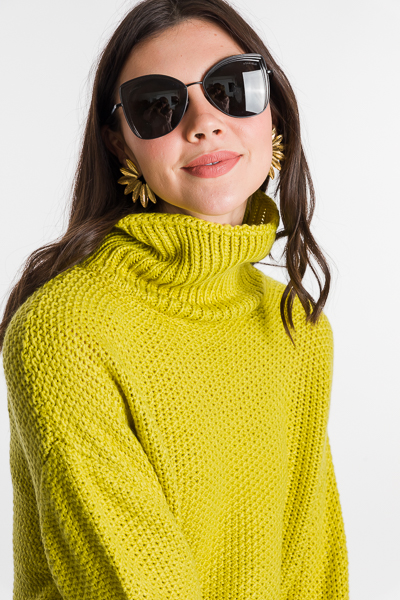 Bright Chunky Sweater, Lime