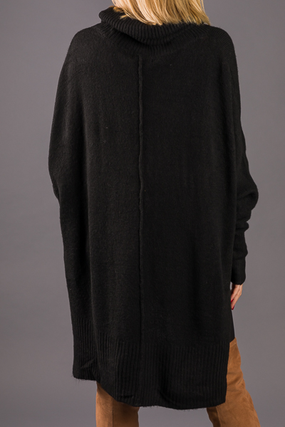 Pamela Oversize Cowl Sweater, Black