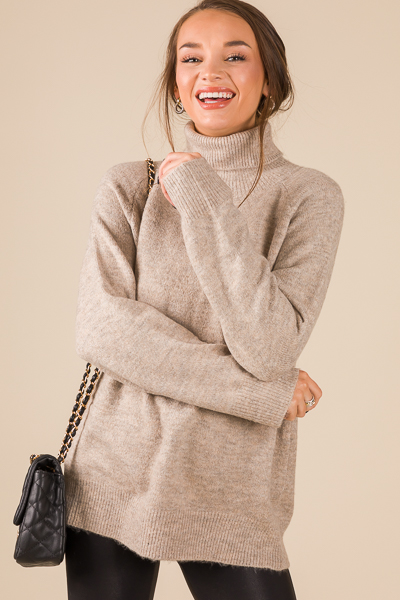 Naturally Turtleneck, Taupe