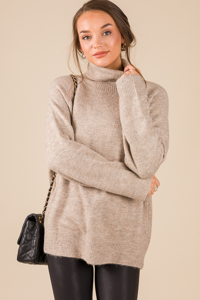 Naturally Turtleneck, Taupe