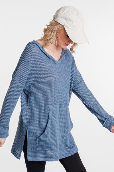 Hooded Thermal Tunic, Blue