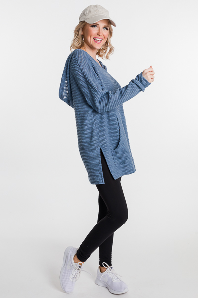 Hooded Thermal Tunic, Blue