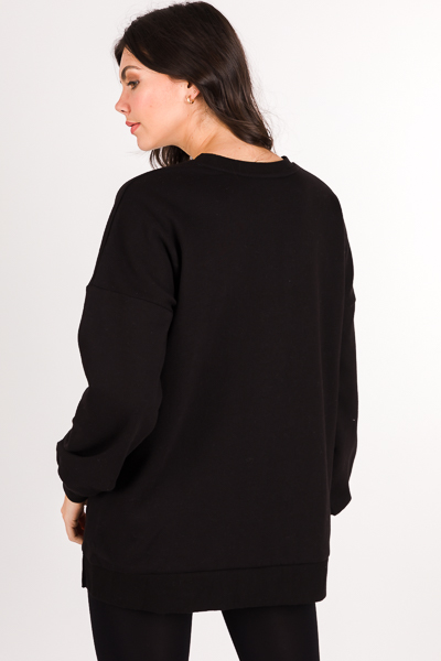 Side Pocket Sweatshirt, Black