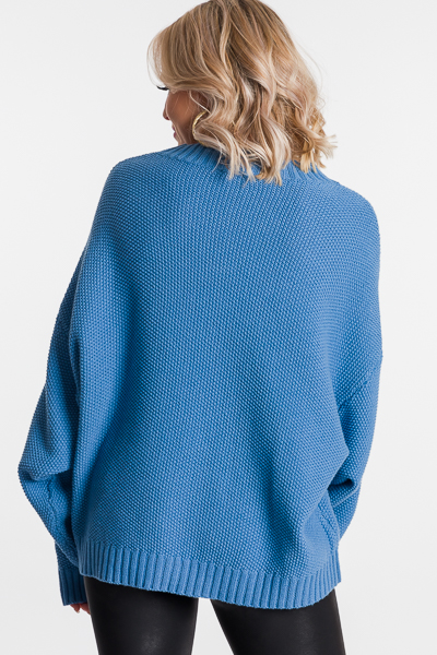 Kristin Cable Sweater, Blue