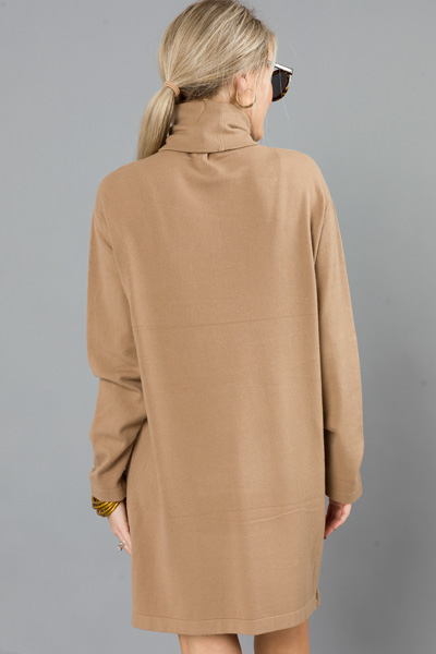 Cashmere Blend Dress, Tan