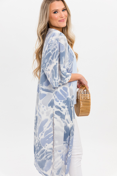 Woven Dyed Kimono, Blue