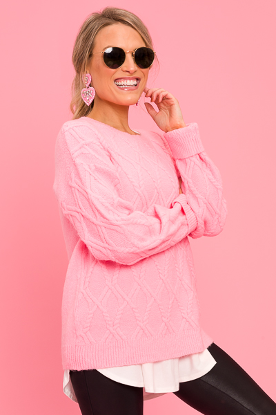 Intertwine Sweater, Pink