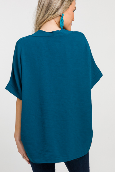 Be Mine Boxy Blouse, Teal