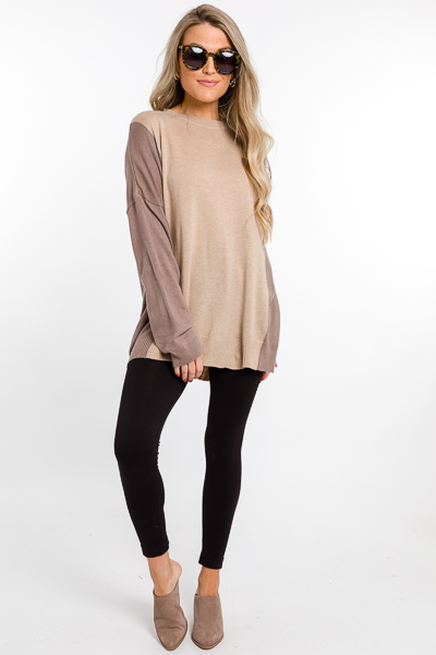 Taupe Sleeves Sweater