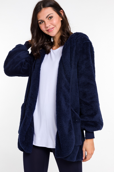 Snuggle Up Fuzzy Topper, Navy