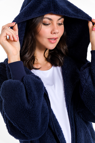 Snuggle Up Fuzzy Topper, Navy