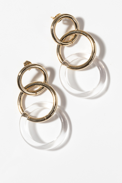 Clear Acrylic Rings Earring