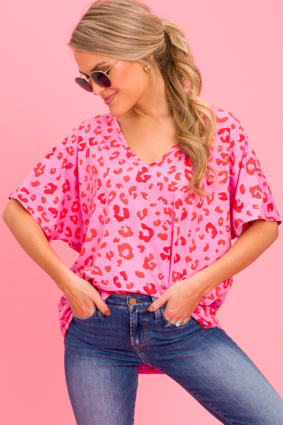 Crazy Soft Animal Tee, Pink