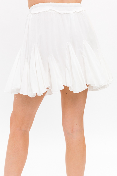 Flirty Mini Skirt, Off White