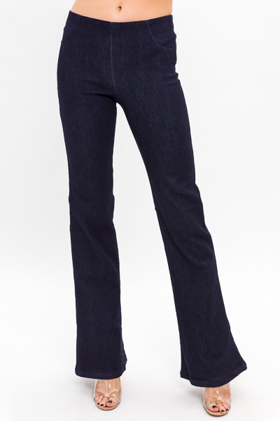 Callie Pull On Flares, Indigo