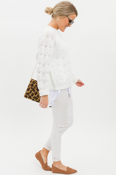 Loopy Sweater, White
