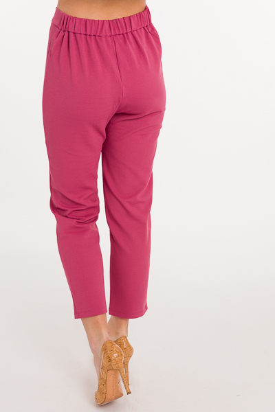 Straight Stretch Trouser, Mauve