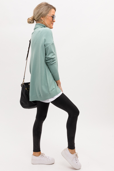 Caroline Turtleneck, Mint Green