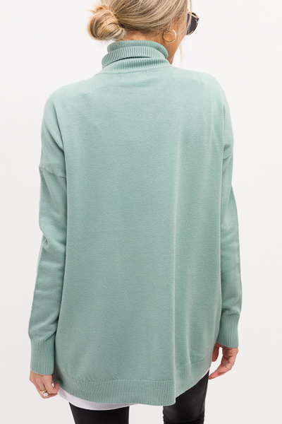 Caroline Turtleneck, Mint Green