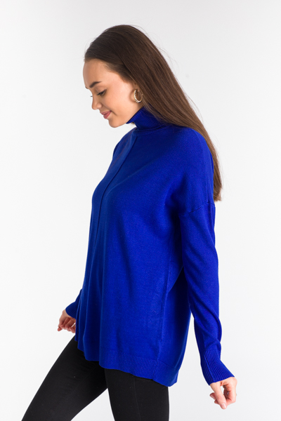 Cobalt blue hot sale turtleneck sweater