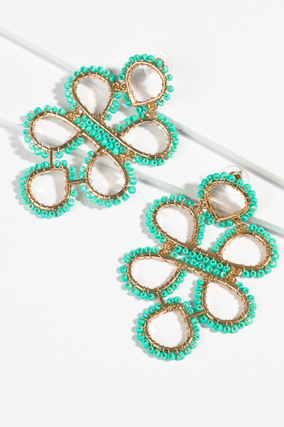 Lisa Loops Earrings, Turquoise