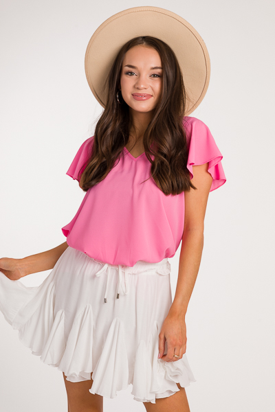 Avril Top, Solid Pink
