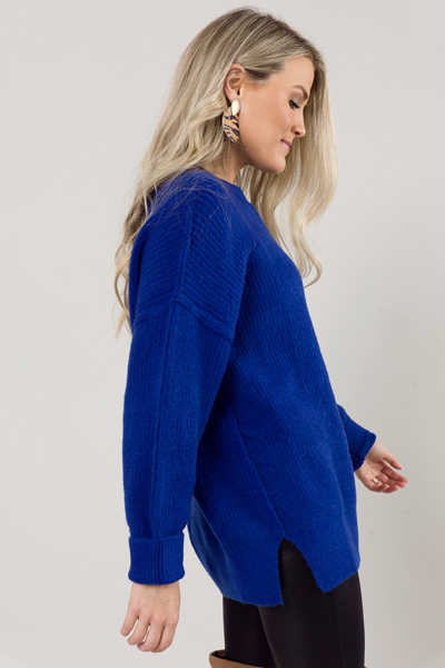 Luna Solid Sweater, Royal