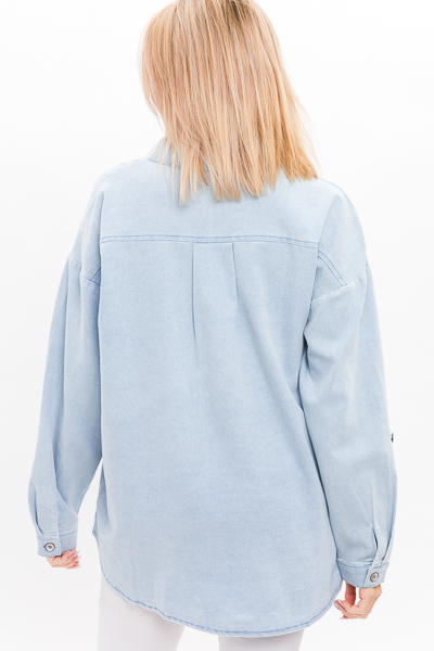 Chambray Silver Buttons Top