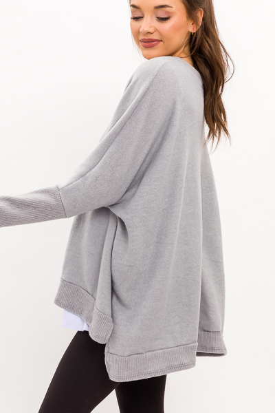 Snuggle Oversize Tunic, Gray