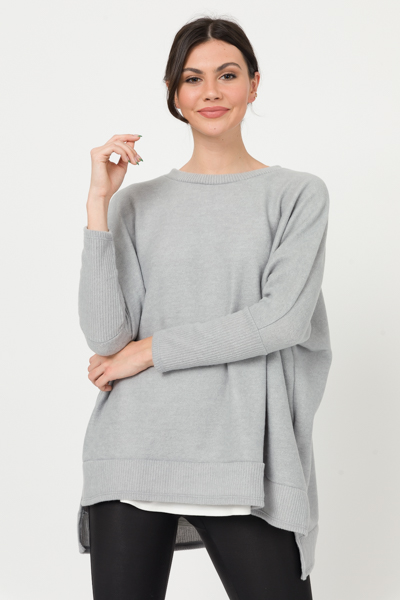 Snuggle Oversize Tunic, Gray