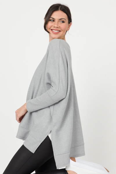 Snuggle Oversize Tunic, Gray