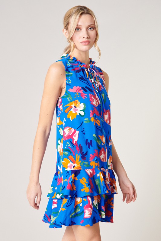 Floral Ruffle Hem Dress