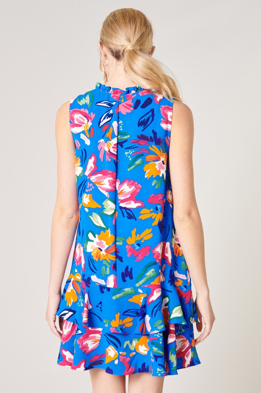 Floral Ruffle Hem Dress