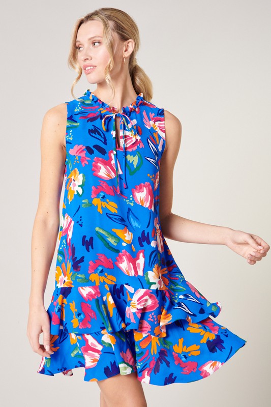 Floral Ruffle Hem Dress