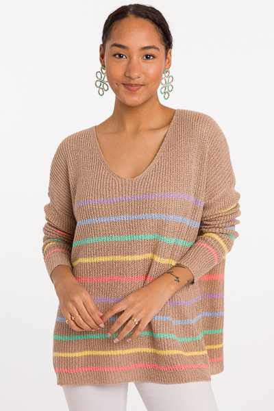 Mocha Rainbow Sweater
